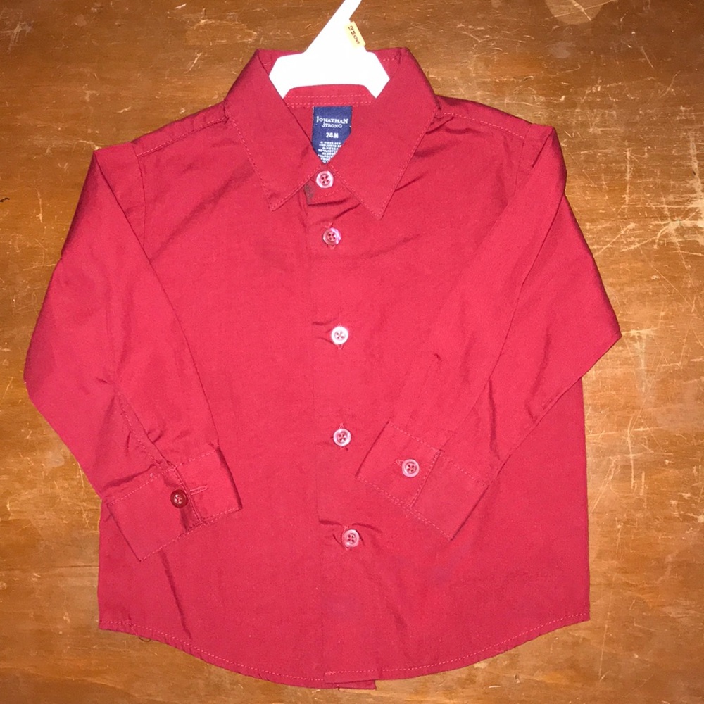 Burgundy button up